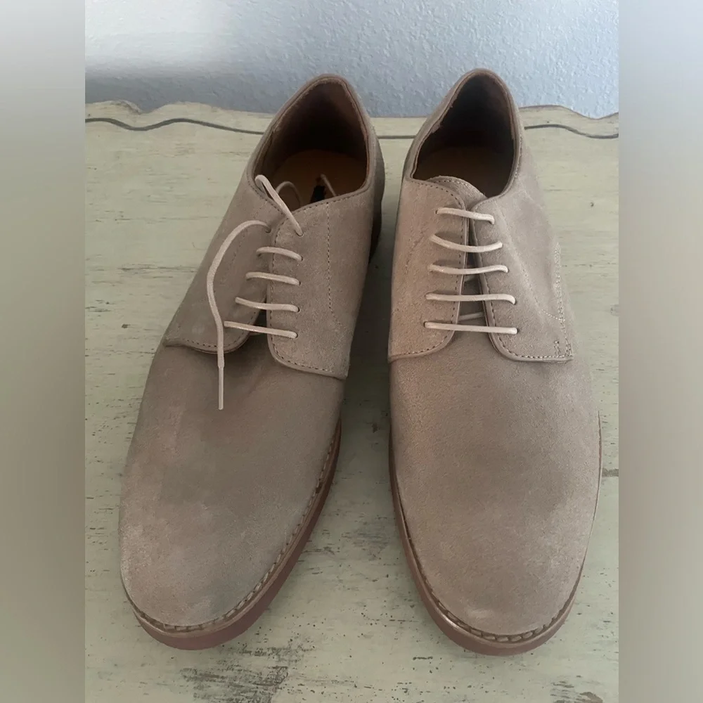 J. CREW Suede lace-up dress‎ shoes (Derby Buck) in Sand Size 11.5 M $178 BF761